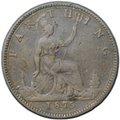 Монета 1 фартинг 1875 H Великобритания
