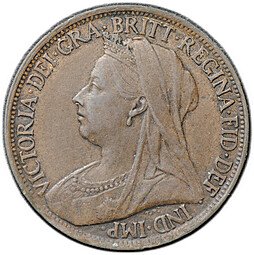 фото для Монета 1 фартинг 1897 Великобритания Аверс