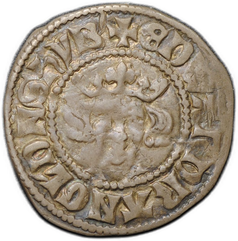 Монета 1 пенни 1272-1327 Эдвард I-II Кентербери Англия