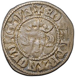 фото для Монета 1 пенни 1272-1327 Эдвард I-II Кентербери Англия Аверс