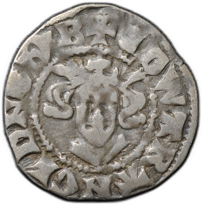 Монета 1 пенни 1272-1327 Эдвард I-II Дарем Англия