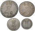 Набор 1 пенни, 2, 3, 4 пенса 1800 Maundy Великобритания 4 монеты