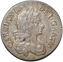 фото для Монета 3 пенса 1682 Карл II Англия Аверс
