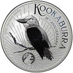 фото для Монета 1 доллар 2025 Австралийская Кукабара (Кукабарра) 35 лет Австралия Аверс