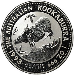 фото для Монета 1 доллар 1993 Австралийская Кукабара (Кукабарра) Австралия Аверс