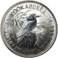 Монета 5 долларов 1990 Австралийская Кукабара (Кукабарра) на пне Австралия