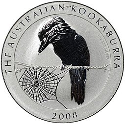 фото для Монета 1 доллар 2008 Австралийская Кукабара (Кукабарра) Австралия Аверс