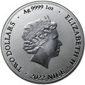 Монета 2 доллара 2022 Биткоин Ниуэ