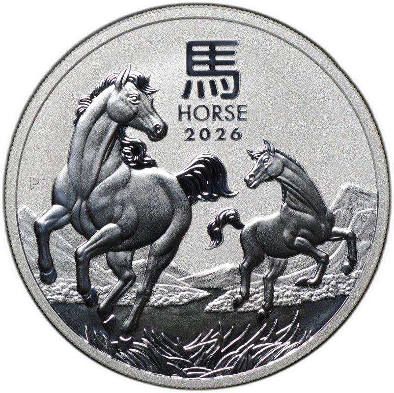 Монета 1 доллар 2026 Год лошади Лунар III Австралия