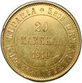 Монета 20 марок 1910 L Русская Финляндия