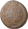 Монета 5 копеек 1788 ЕМ