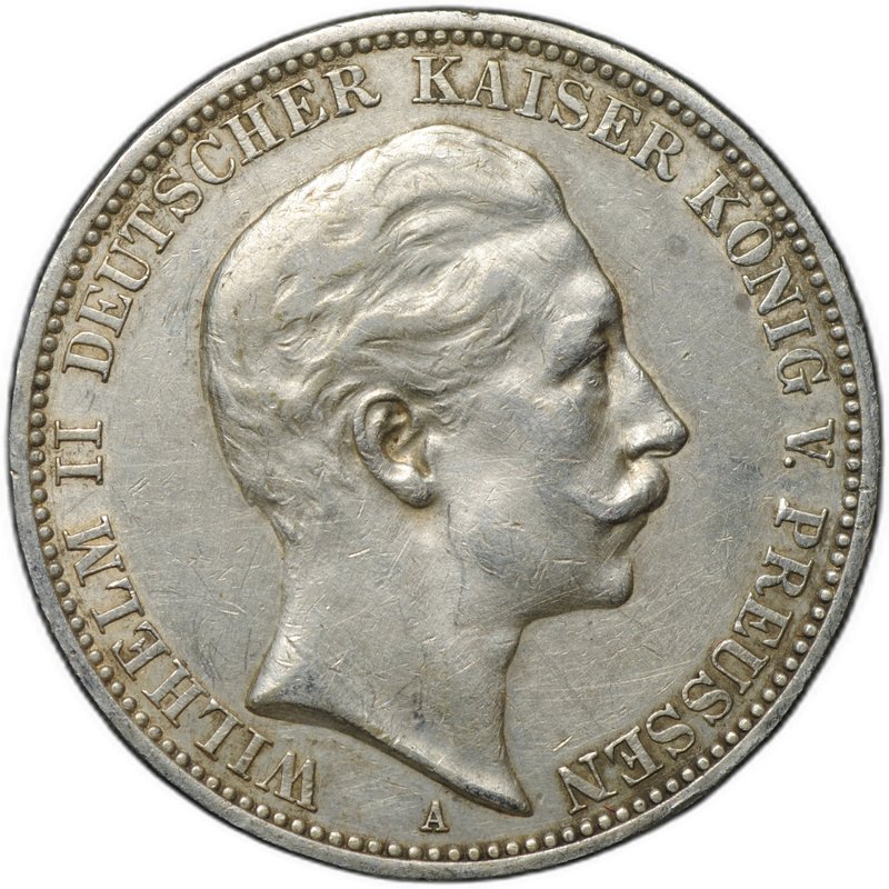 Монета 3 марки 1910 A Пруссия Германия