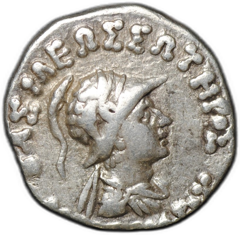 Монета Драхма 155-130 до н.э. Менандр I Индо-греческое царство
