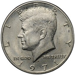 фото для Монета 50 центов (1/2 доллара) 1971 D США Аверс