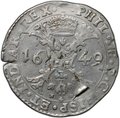 Монета 1 патагон (талер) 1649 Антверпен Испанские Нидерланды Герцогство Брабант