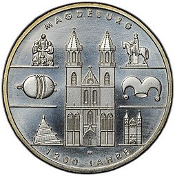фото для Монета 10 евро 2005 Магдебург 1200 лет Германия Аверс