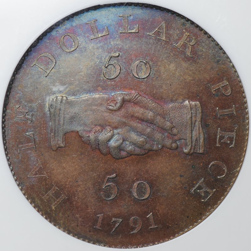 Монета 50 центов 1791 медь Сьерра-Леоне слаб NGC PF 64 RB MURDOCH COLLECTION