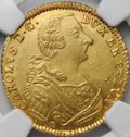 Монета 5 талеров 1763 Е Брауншвейг-Вольфенбюттель слаб NGC UNC Det. TRAVELER COLLECTION