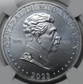 Монета 5000 франков 2023 Генералиссимус Сталин Чад слаб NGC MS 69