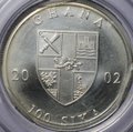 Жетон 100 сика 2002 Генерал Игнатиус Куту Ачампонг Гана серебро 1 oz