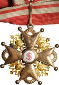 Знак ордена (крест) Святого Станислава 2-й степени золото 56 пробы Кейбель AK
