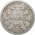 Монета 1 марка 1881 А Германия