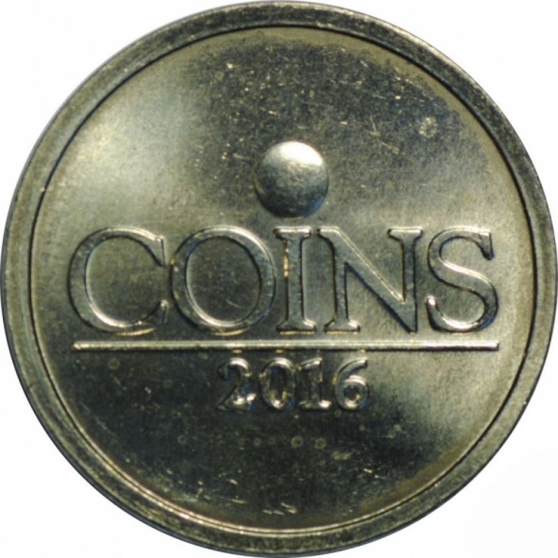 Жетон Coins-2016 на заготовке для 1 копейки