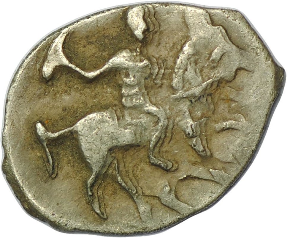 Монета Денга Иван IV Грозный без букв, КНЯЗЬ, Москва