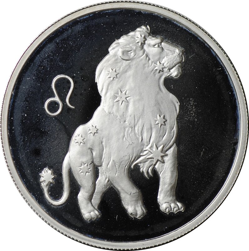Монета 2 рубля 2002 ММД Знаки зодиака Лев