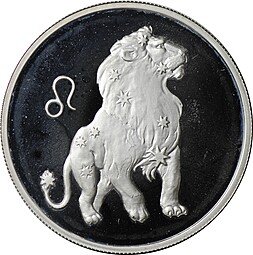 фото для Монета 2 рубля 2002 ММД Знаки зодиака Лев Аверс