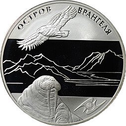 фото для Монета 3 рубля 2012 ММД Остров Врангеля Аверс