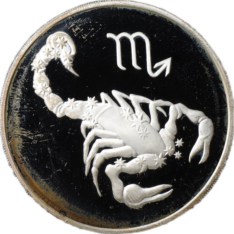 Монета 3 рубля 2003 СПМД Знаки зодиака Скорпион