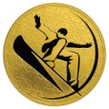 Монета 200 рублей 2010 СПМД Зимние виды спорта. Сноуборд