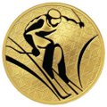 Монета 200 рублей 2010 ММД Зимние виды спорта. Горнолыжный спорт