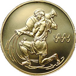фото для Монета 50 рублей 2004 СПМД Знаки Зодиака Водолей Аверс