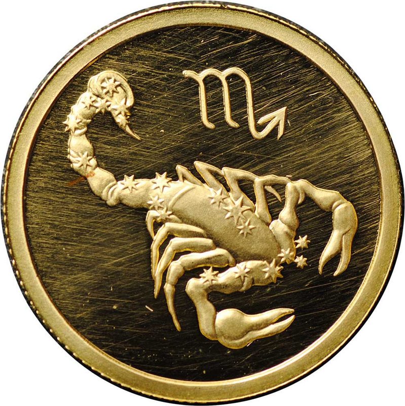 Монета 25 рублей 2002 ММД Знаки Зодиака Скорпион