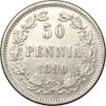 Монета 50 пенни 1890 L Русская Финляндия