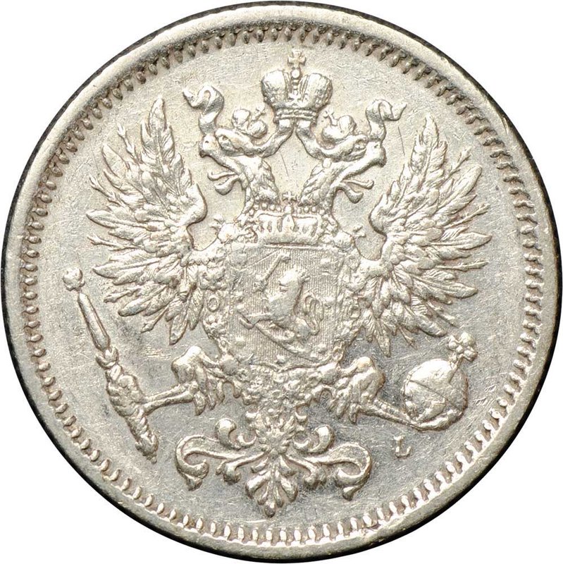 Монета 50 пенни 1890 L Русская Финляндия