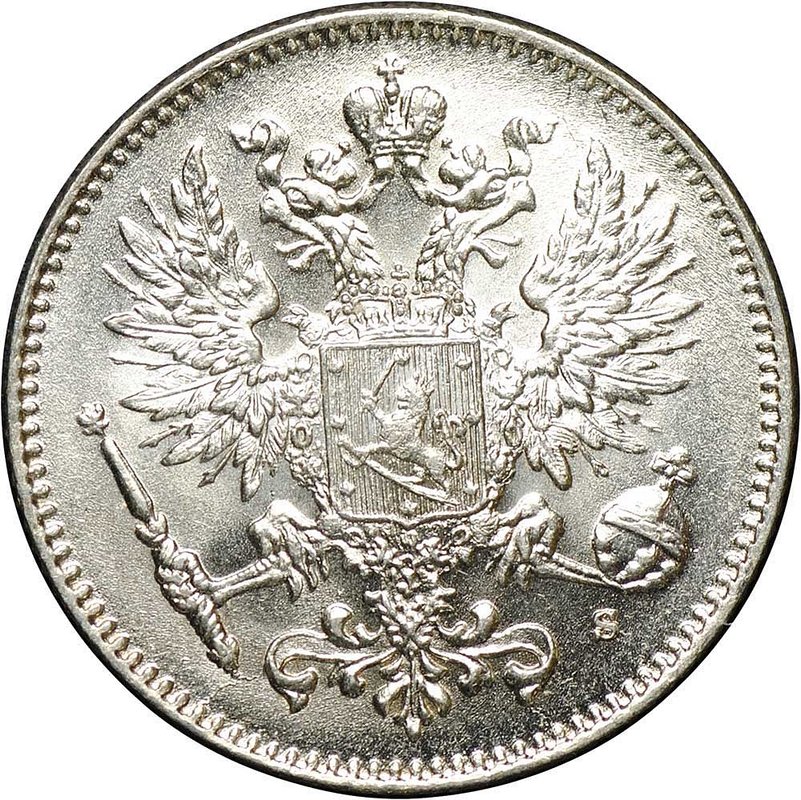 Монета 50 Пенни 1915 S Русская Финляндия