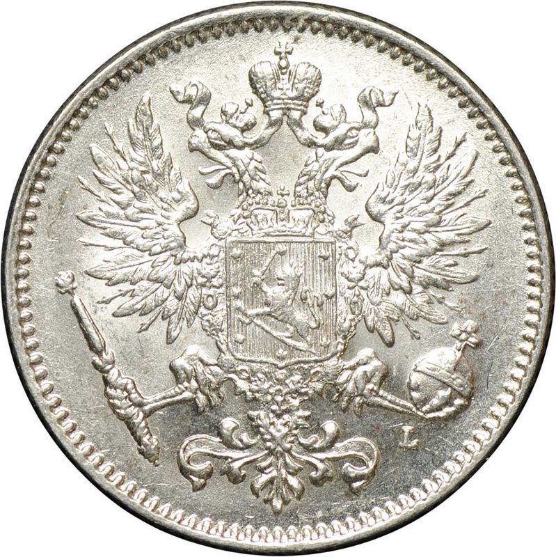 Монета 50 Пенни 1911 L Русская Финляндия