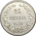 Монета 25 пенни 1901 L Русская Финляндия
