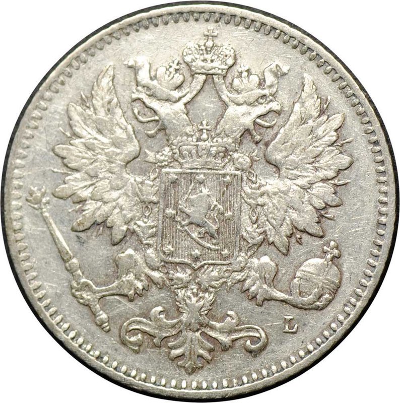 Монета 25 пенни 1901 L Русская Финляндия