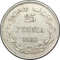 Монета 25 пенни 1906 L Русская Финляндия
