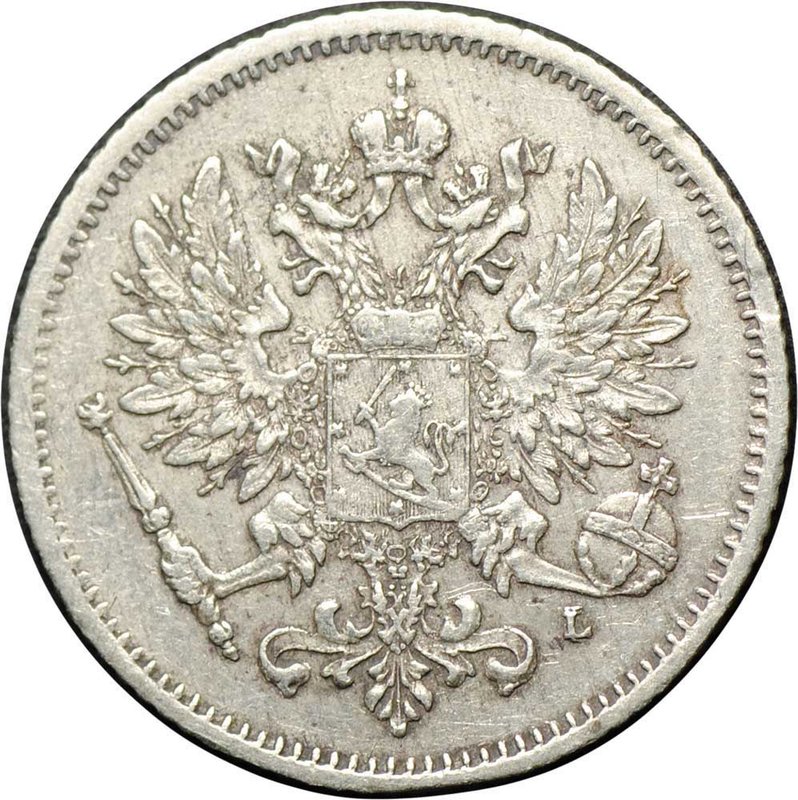 Монета 25 пенни 1906 L Русская Финляндия