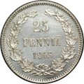 Монета 25 Пенни 1913 S Русская Финляндия