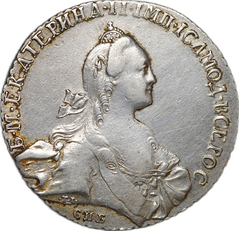 Монета 1 Рубль 1768 СПБ TI АШ