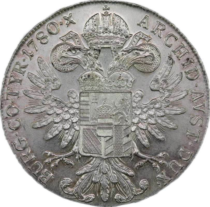 Монета 1 талер 1780 SF Мария Терезия рестрайк Австрия