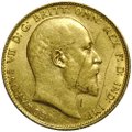 Монета 1 соверен 1909 Эдвард VII Англия
