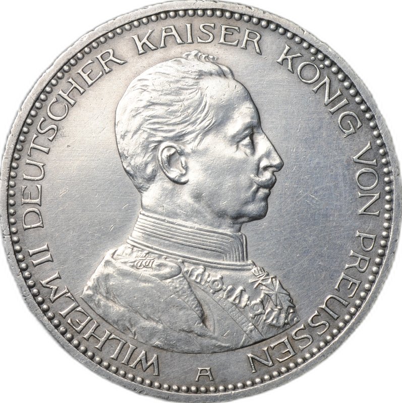 Монета 5 марок 1913 A Пруссия Германия