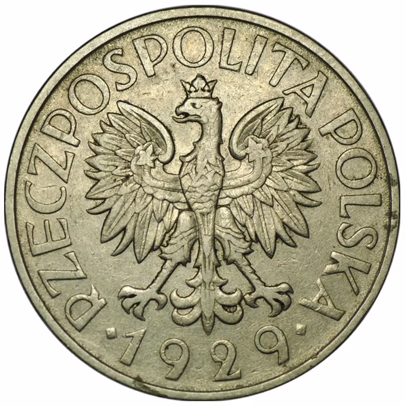 Монета 1 злотый 1929 Ядвига Польша